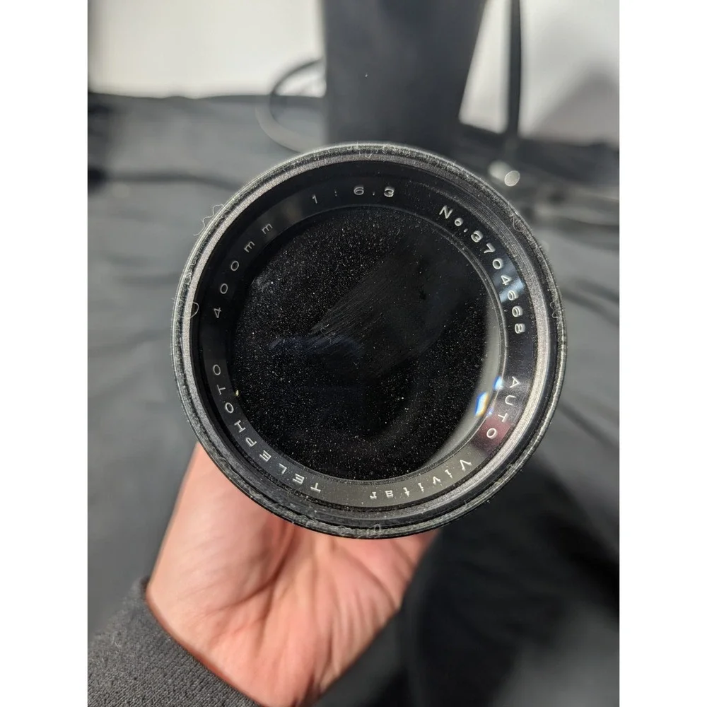 Vintage Vivitar 400mm 1:6.3 Auto Telephoto Lens -‎ Manual Focus w/ Case